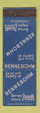 Matchbook Cover - Rennebohn Drug Store Rexall
