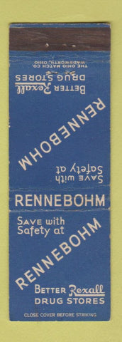 Matchbook Cover - Rennebohn Drug Store Rexall