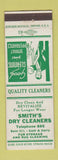 Matchbook Cover - Smith's Dry Cleaning low phone # girlie back