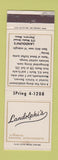 Matchbook Cover - Landolphi's Danvers MA restaurant