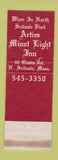 Matchbook Cover - Arties Fireside Restaurant Dedham MA