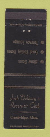 Matchbook Cover - Jack Delaney's Reservoir Club Cambridge MA