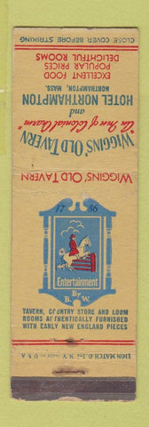 Matchbook Cover - Wiggins' Old Tavern Northampton MA WORN
