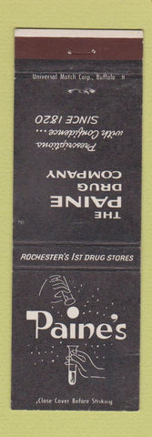 Matchbook Cover - Paine Drug Company Rochester NY