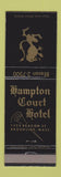 Matchbook Cover - Hampton Court Hotel Brookline MA