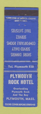 Matchbook Cover - Plymouth Rock Hotel MA WEAR