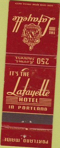 Matchbook Cover - The Lafayette Hotel Portland ME