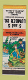 Matchbook Cover - S & S Lumber Lakeville MA hillbilly WEAR