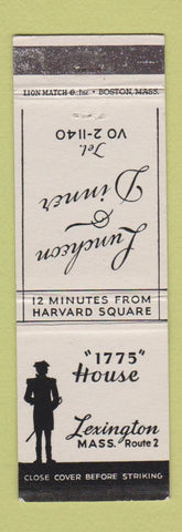 Matchbook Cover - 1775 House Lexington MA