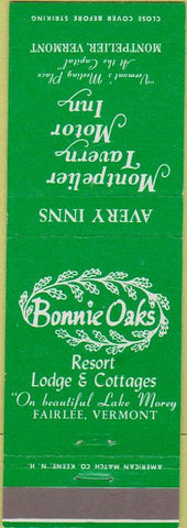Matchbook Cover - Montpelier Tavern Motor Inn VT
