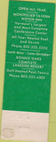Matchbook Cover - Montpelier Tavern Motor Inn VT