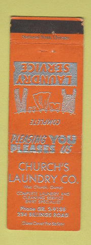 Matchbook Cover - Church's Laundry