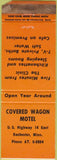 Matchbook Cover - Covered Wagon Motel Rochester MN WORN