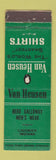 Matchbook Cover - Van Heusen Men's Shirts Herb Galloway Ligonier IN