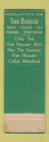 Matchbook Cover - Van Heusen Men's Shirts Herb Galloway Ligonier IN