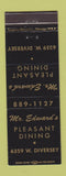 Matchbook Cover - Mr Edward's Pleasant Dining Restaurant Chicago IL