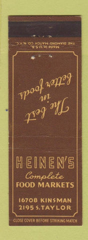 Matchbook Cover - Heinen's Grocery