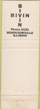 Matchbook Cover - Bivin Funeral Home Morrisonville IL