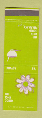 Matchbook Cover - The John Gould Pharmacy Emmaus PA drug store