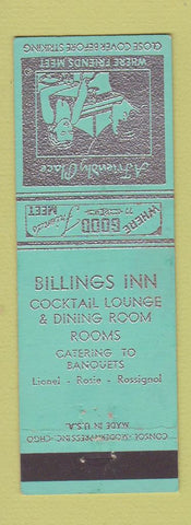 Matchbook Cover - Billings Inn