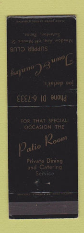 Matchbook Cover - Town and Country Supper Club Scranton PA WEAR