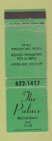 Matchbook Cover - The Palace Restaurant Club Tulsa OK WEAR