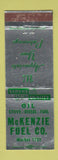 Matchbook Cover - McKezie Fuel oil WEAR