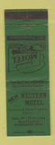 Matchbook Cover - Western Motel Panguitch UT WEAR