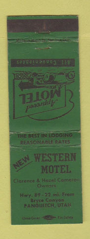 Matchbook Cover - Western Motel Panguitch UT WEAR