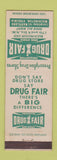 Matchbook Cover - Drug Fair Washington DC