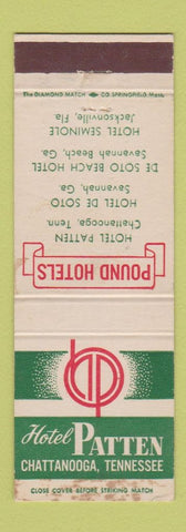 Matchbook Cover - Hotel Patten Chattanooga TN WEAR Pound Hotels