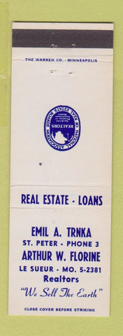 Matchbook Cover - Emil Trnka Real Estate St Peter Le Sueur MN