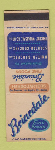 Matchbook Cover - Briardale Foods Los Angeles CA San Francisco Des Moines