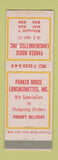 Matchbook Cover - Parker House Luncheonettes New York City
