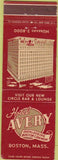 Matchbook Cover - Hotel Avery Boston MA WEAR