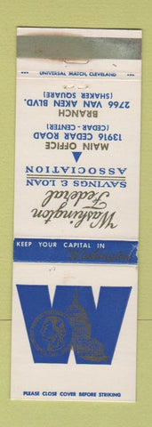 Matchbook Cover - Washington Federal Savings and Loan Cleveland OH WORN
