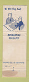 Matchbook Cover - Washington Federal Savings and Loan Cleveland OH WORN