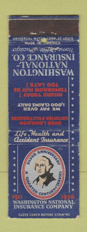 Matchbook Cover - Washington NATional Insurance 1936
