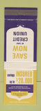 Matchbook Cover - National Credit Union Administration