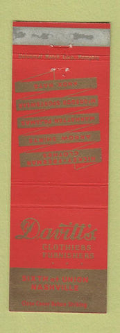 Matchbook Cover - Davitt's Men's Clothes Nashville TN WORN