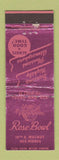 Matchbook Cover - Rose Bowl Des Moines IA WORN