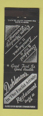 Matchbook Cover - Dahlman's Restaurant Cleveland OH