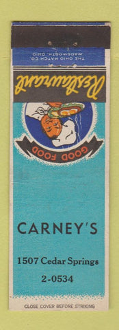 Matchbook Cover - Carney's