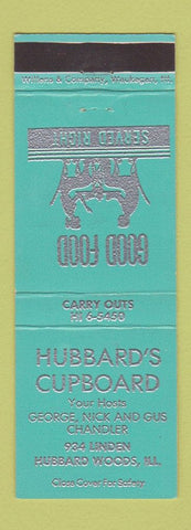 Matchbook Cover - Hubbard's Cupboard Hubbard Woods IL