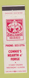 Matchbook Cover - Connie's Hearth n Forge Westmont IL WEAR