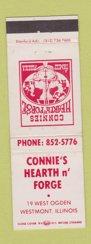 Matchbook Cover - Connie's Hearth n Forge Westmont IL WEAR