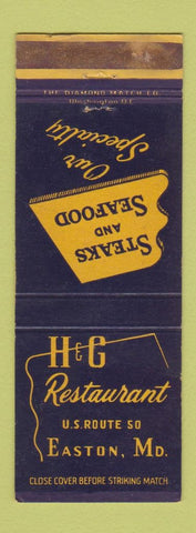 Matchbook Cover - H&G Restaurant Easton MD WEAR