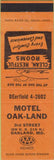 Matchbook Cover - Motel Oak Land Oakland MD
