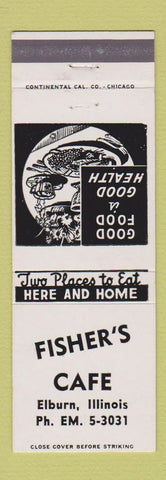 Matchbook Cover - Fisher's Cafe Elburn IL