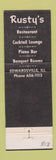 Matchbook Cover - Rusty's Restaurant Edwardsville IL
